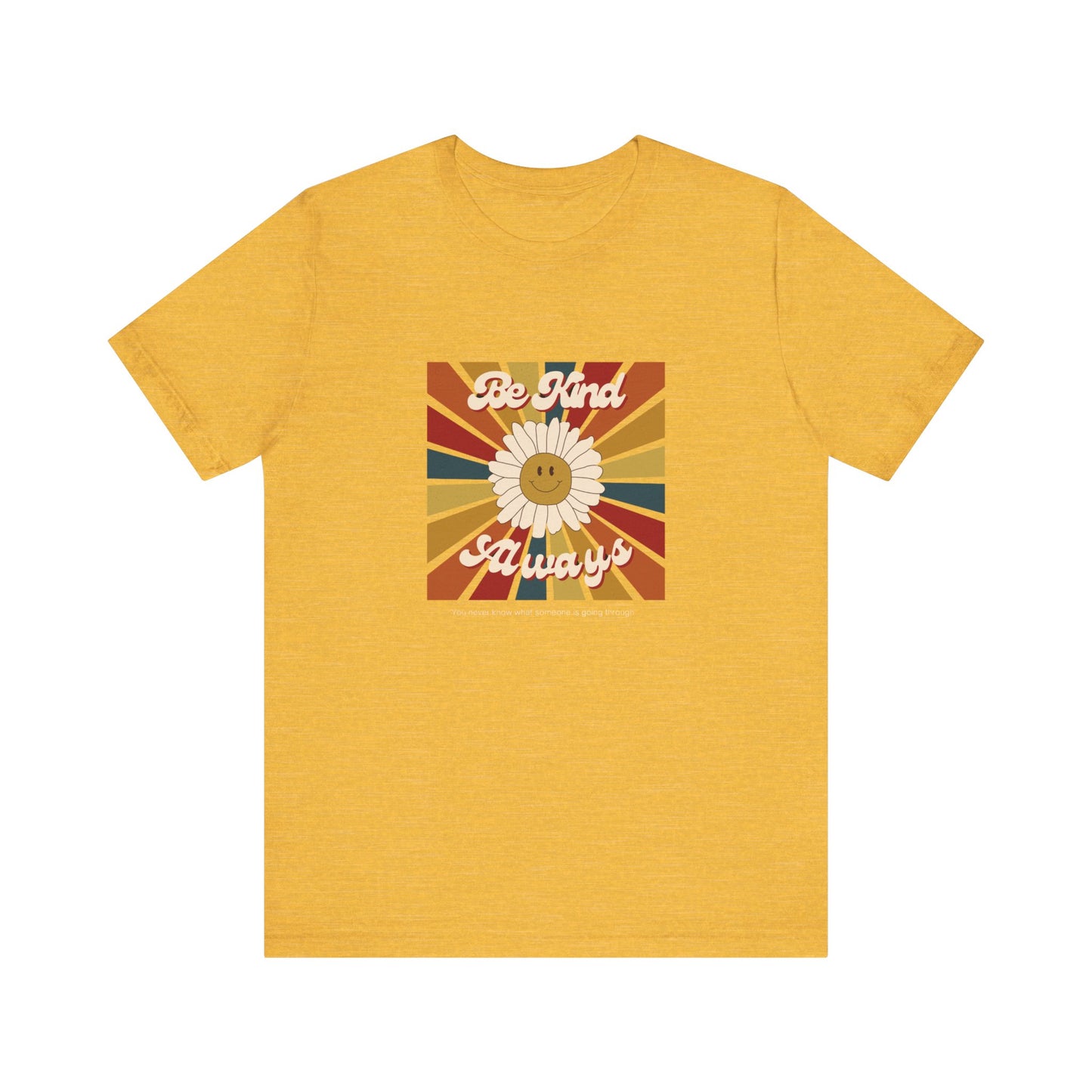 Be Kind Always Retro Daisy T-Shirt – Mental Health Awareness Tee, Vintage Style Graphic Shirt