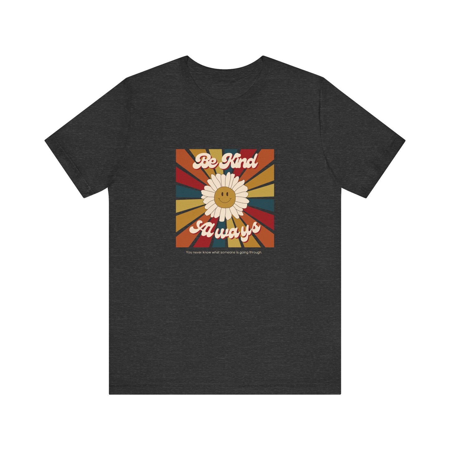 Be Kind Always Retro Daisy T-Shirt – Mental Health Awareness Tee, Vintage Style Graphic Shirt