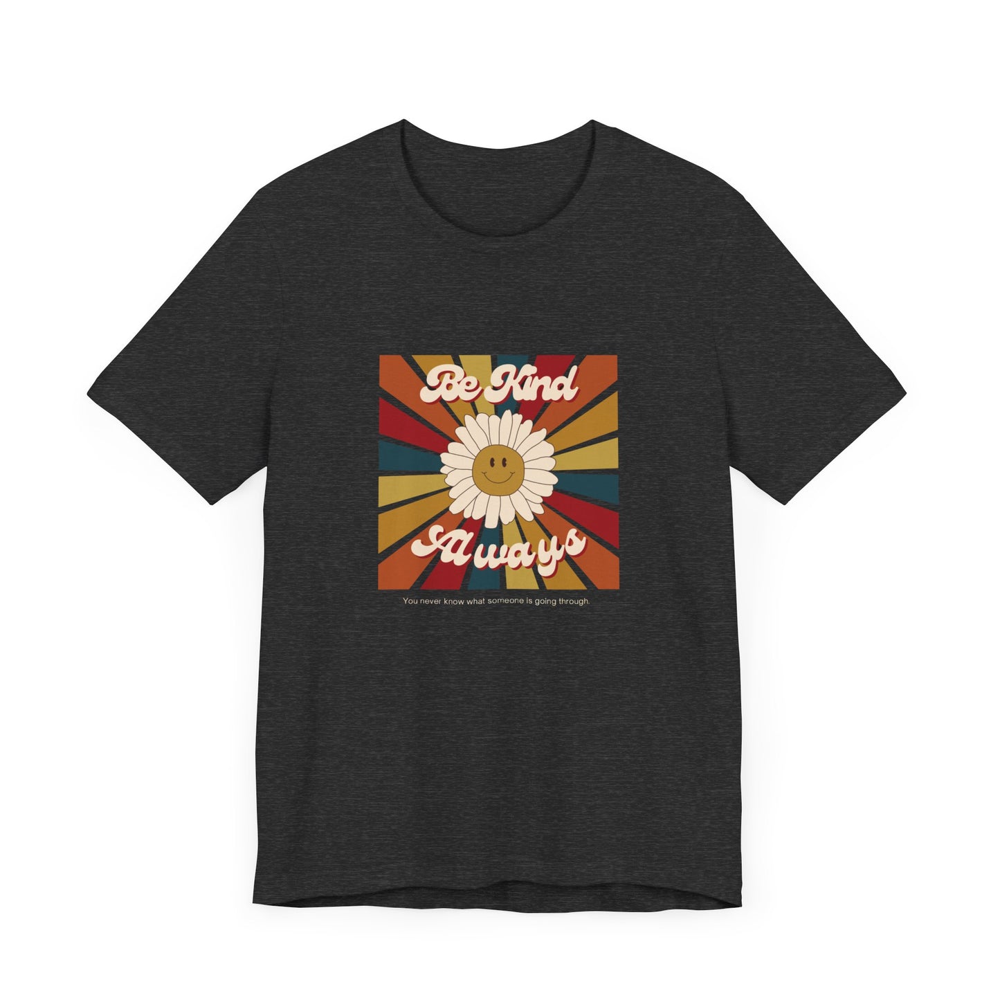 Be Kind Always Retro Daisy T-Shirt – Mental Health Awareness Tee, Vintage Style Graphic Shirt