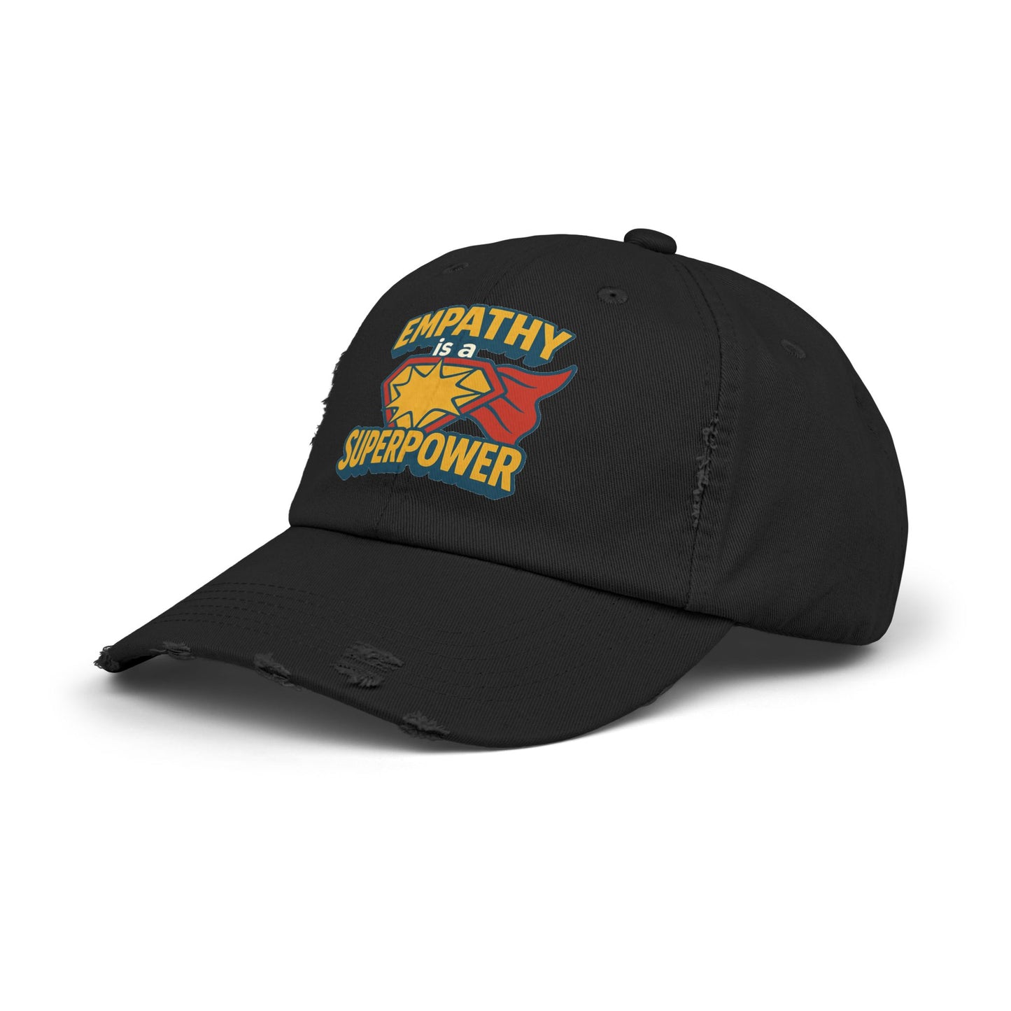 Unisex Distressed Cap- Empathy is a Superpower