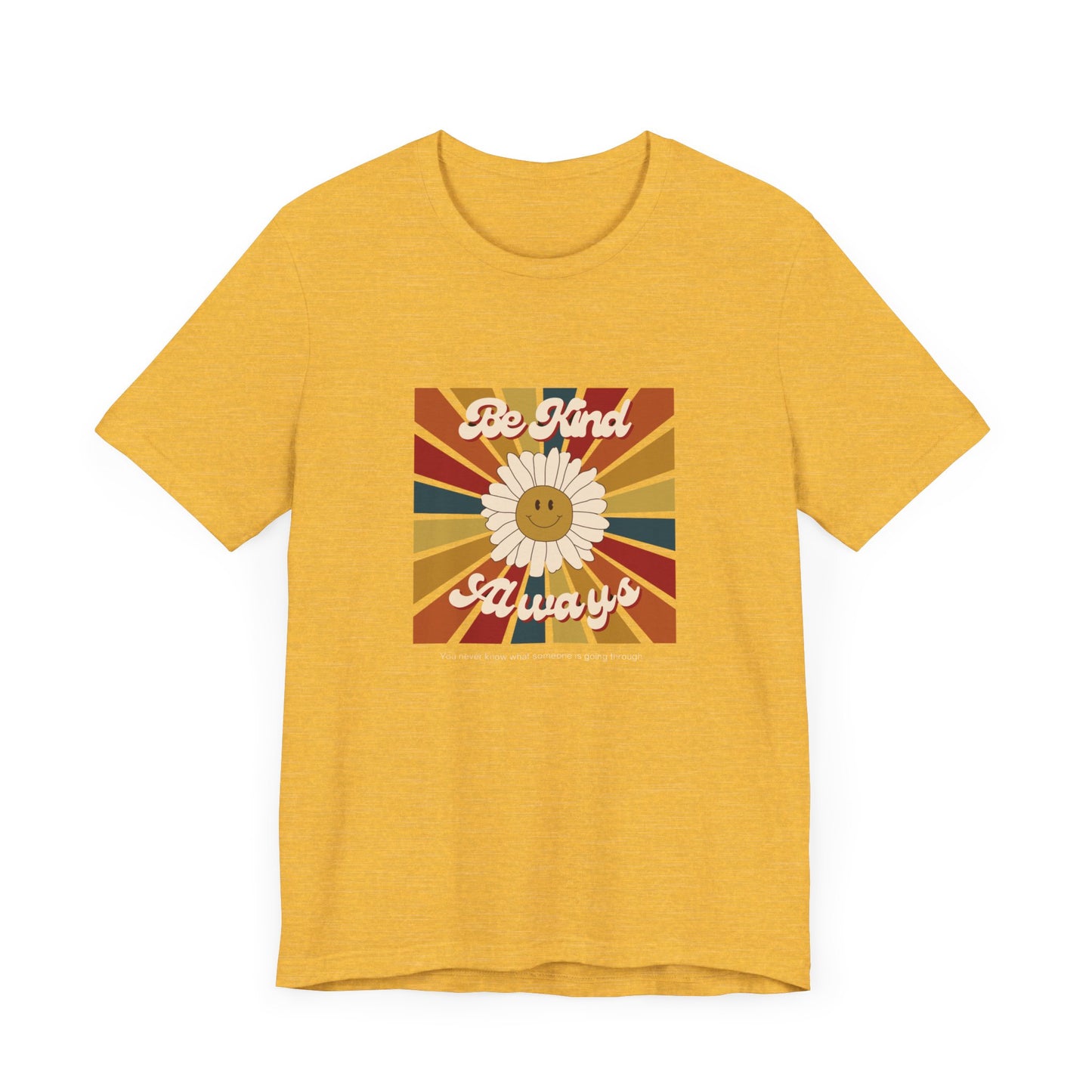 Be Kind Always Retro Daisy T-Shirt – Mental Health Awareness Tee, Vintage Style Graphic Shirt