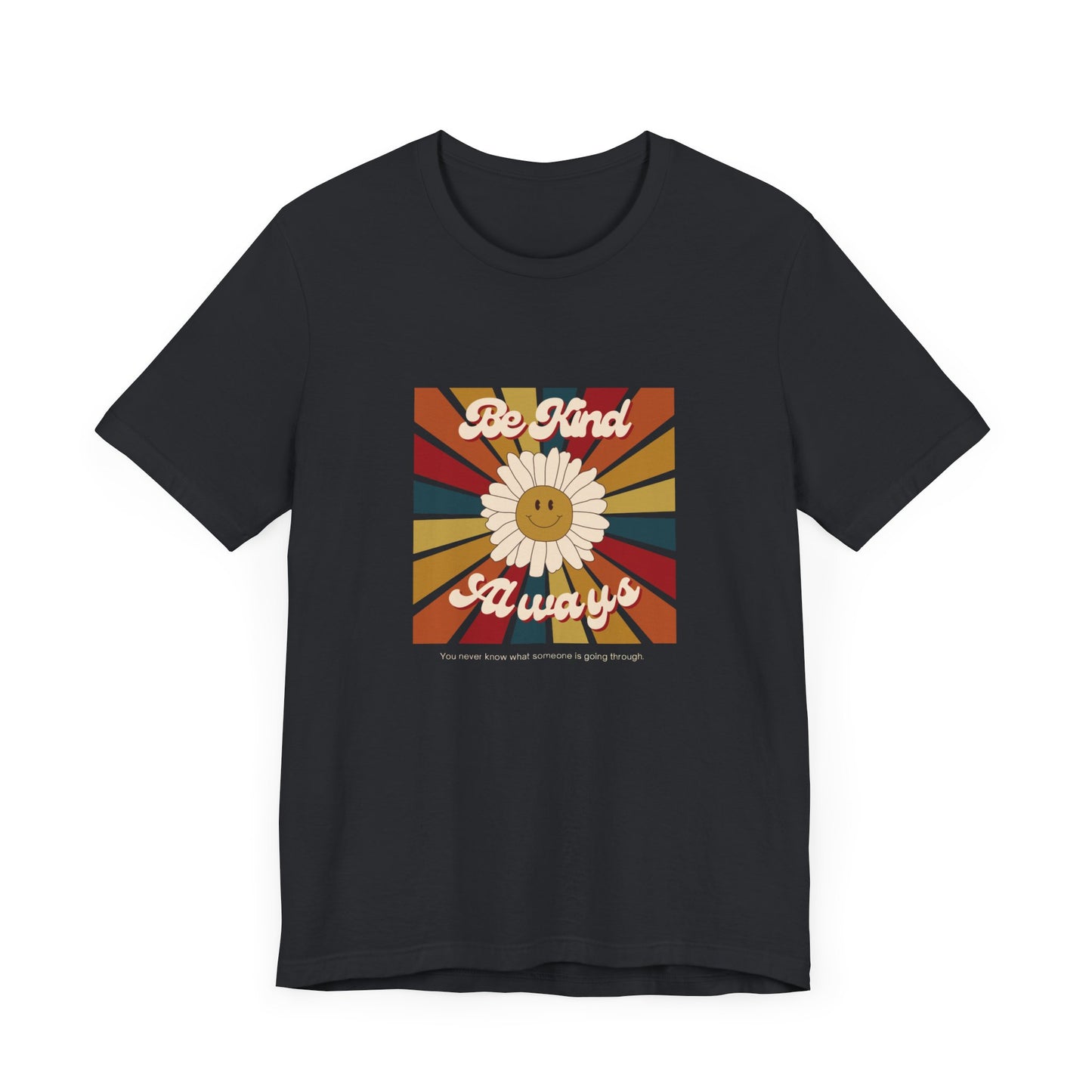 Be Kind Always Retro Daisy T-Shirt – Mental Health Awareness Tee, Vintage Style Graphic Shirt