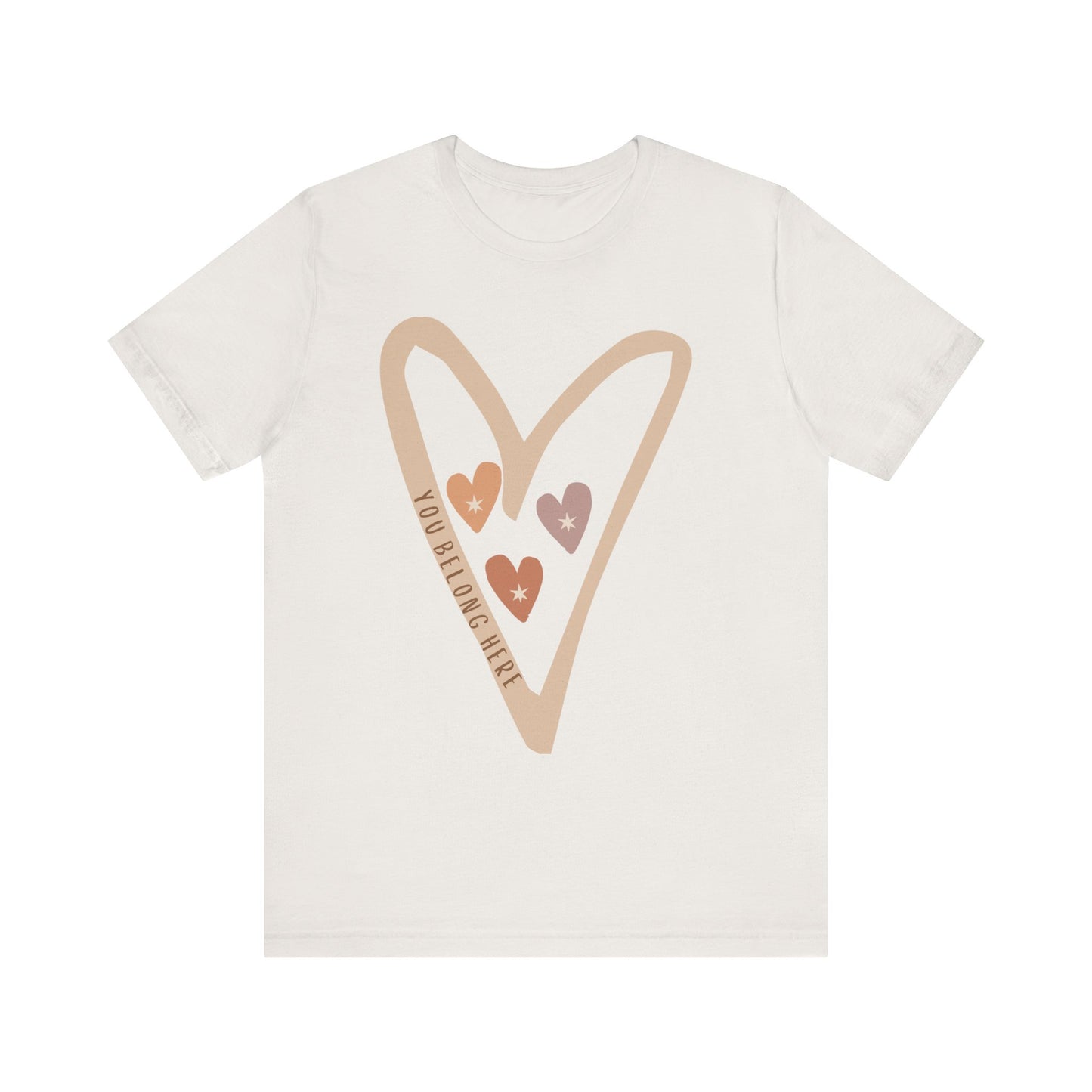 You Belong Here – Heart Inclusion Tee (Multiple Colors)