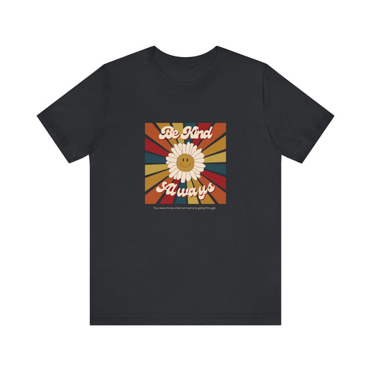 Be Kind Always Retro Daisy T-Shirt – Mental Health Awareness Tee, Vintage Style Graphic Shirt
