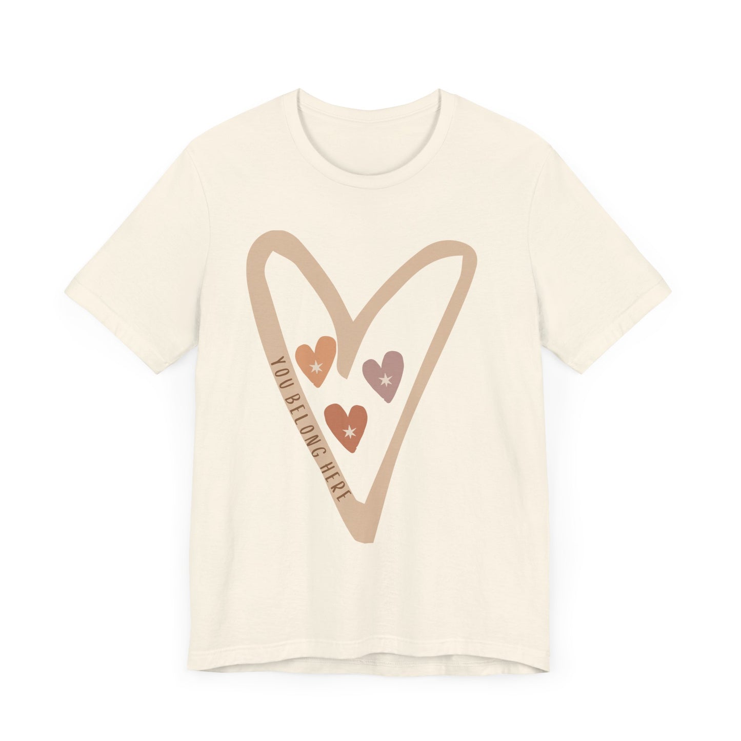 You Belong Here – Heart Inclusion Tee (Multiple Colors)